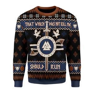 Not Kill Me Should Run Viking Ugly Christmas Sweater | For Men & Women | Adult | US3344- Best Christmas Gifts 2023