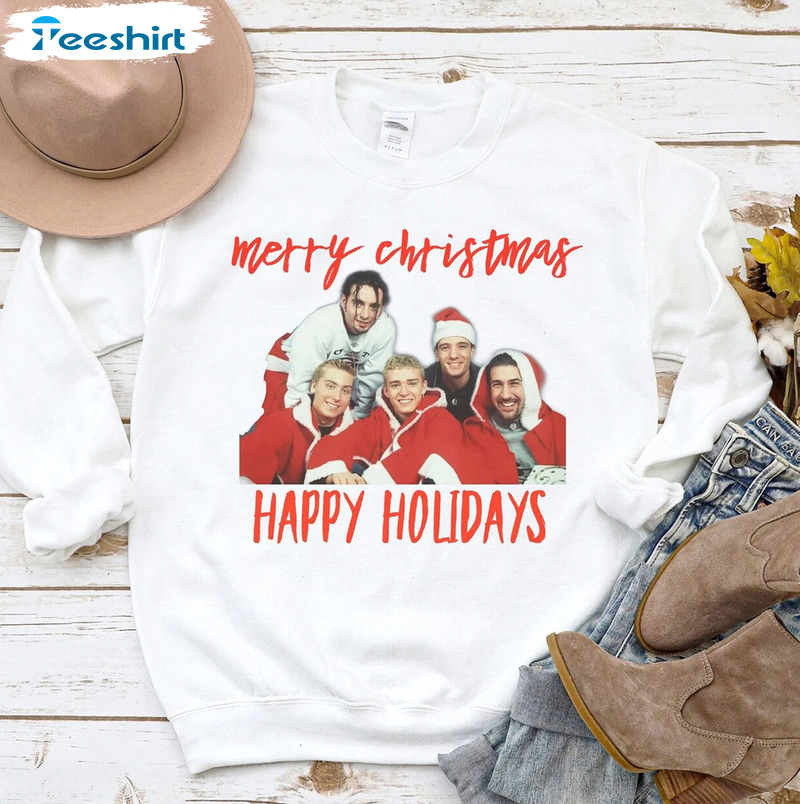 Nsync Christmas Sweatshirt, Christmas Vintage Short Sleeve Tee Tops