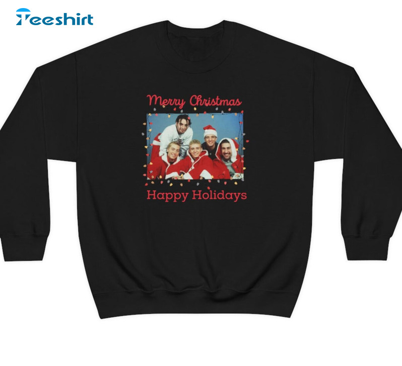 Nsync Merry Christmas Happy Holidays Trendy Tee Tops Unisex T-shirt