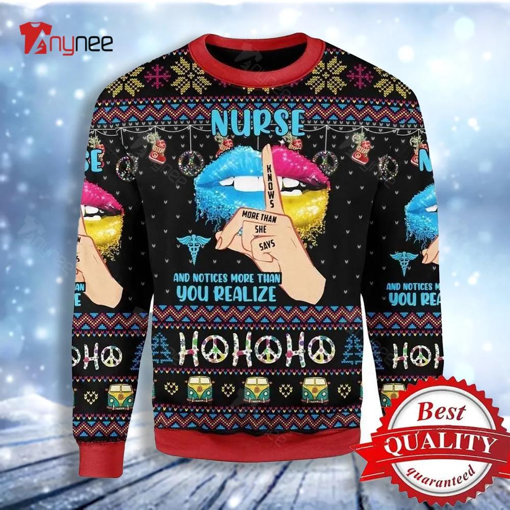 Nurse Life Hippie Ugly Christmas Sweater- Best Christmas Gifts 2023