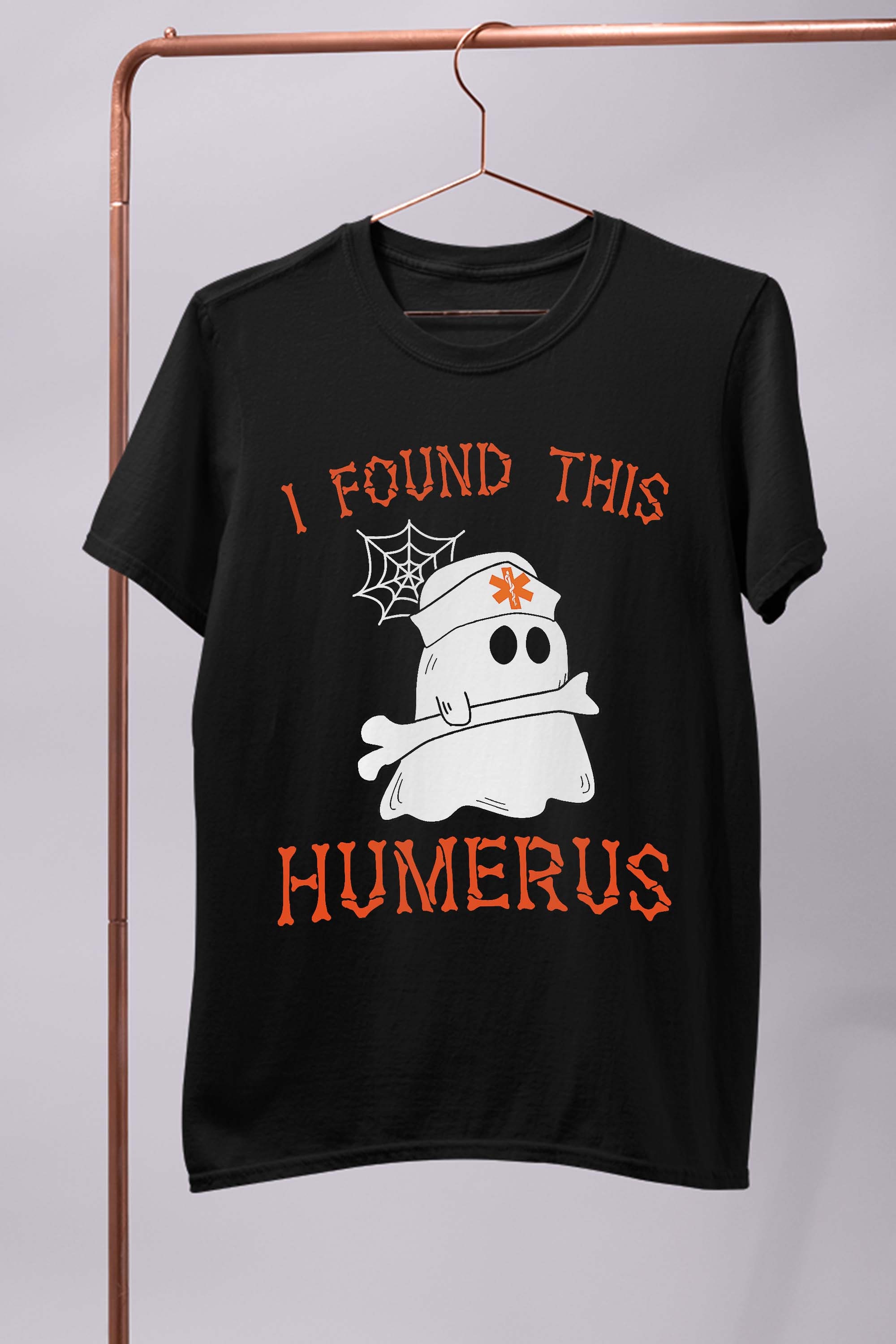 Nurses I Found This Humerus Funny Ghost Nurse Halloween 2022 T-Shirt