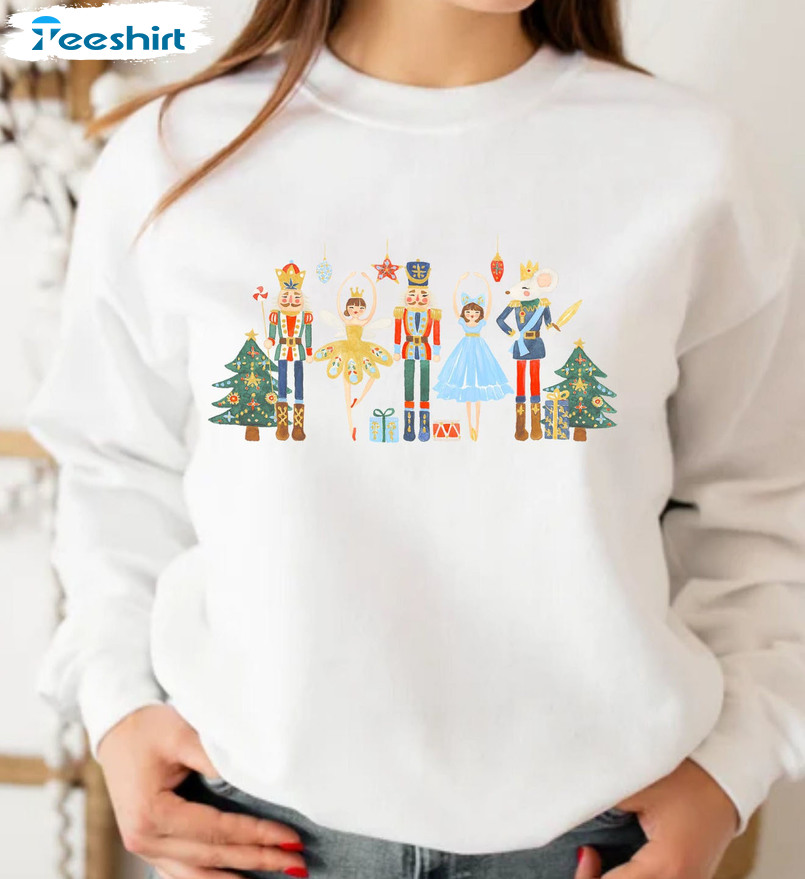 Nutcracker Christmas Shirt – Sugar Plum Fairy Short Sleeve Crewneck