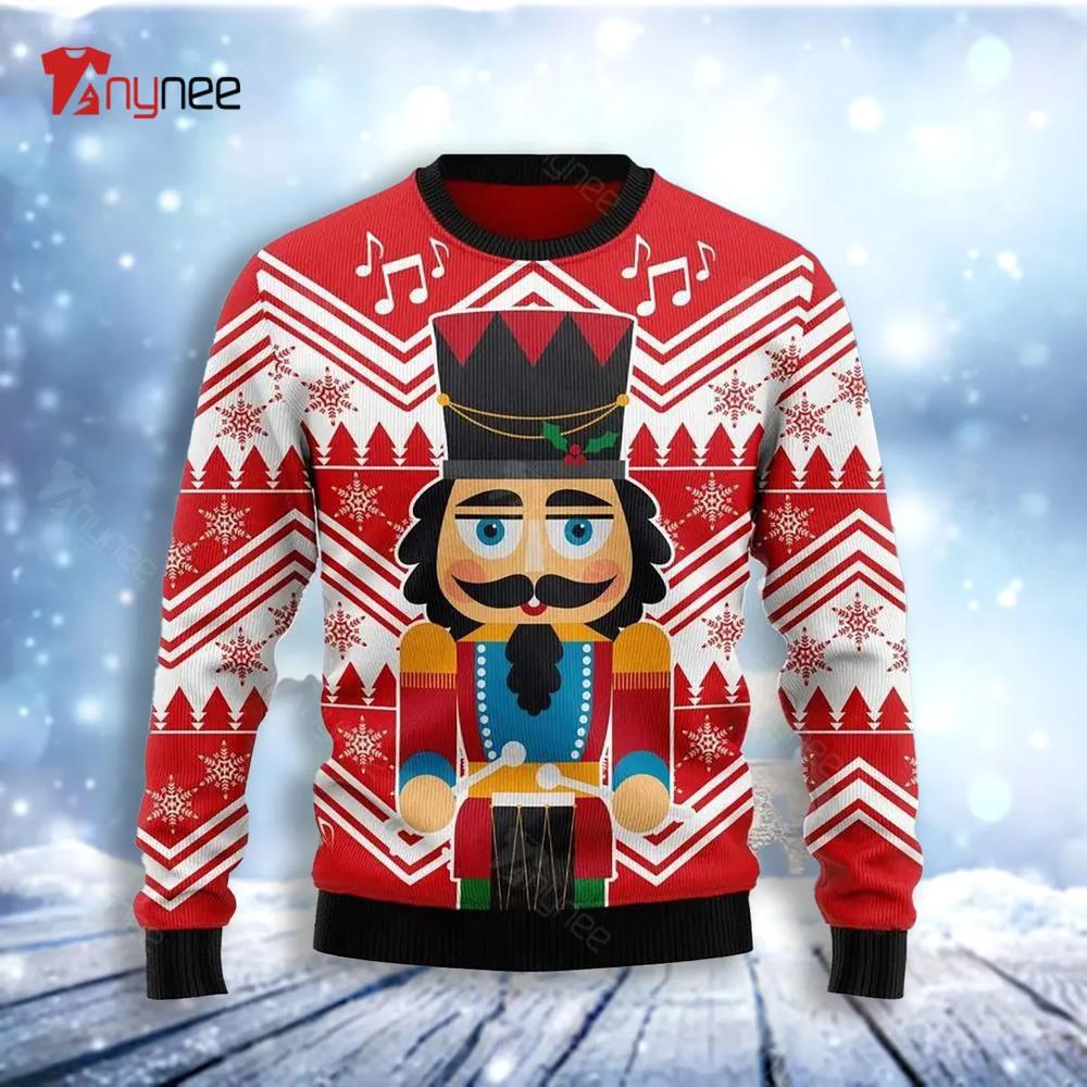 Nutcracker With Drum Ugly Christmas Sweater- Best Christmas Gifts 2023