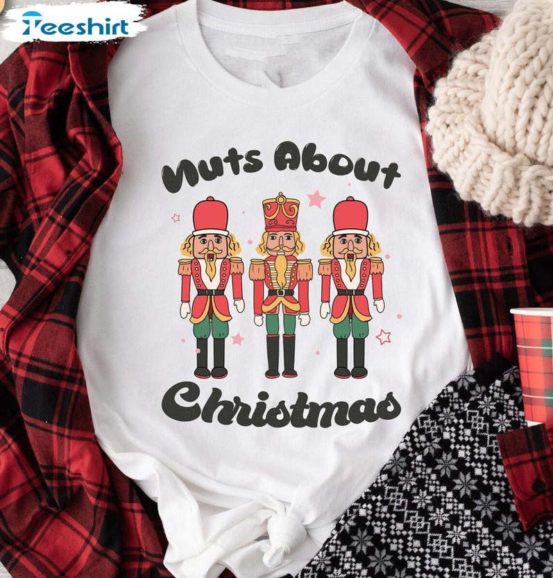 Nuts About Christmas Funny Shirt, Boho Holiday Short Sleeve Unisex T Shirt