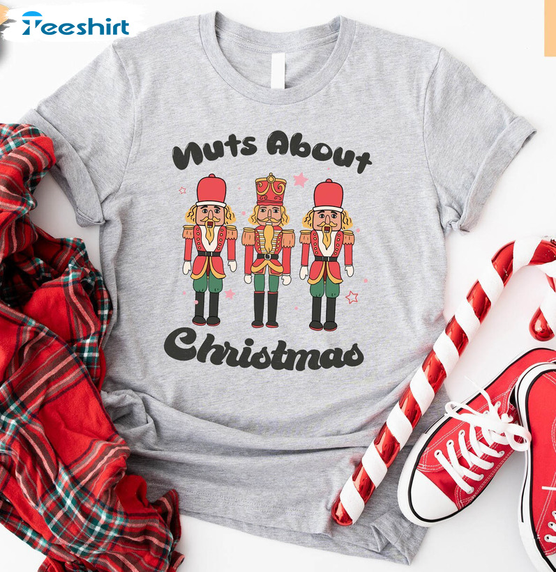 Nuts About Christmas Funny Shirt, Boho Holiday Short Sleeve Unisex T Shirt