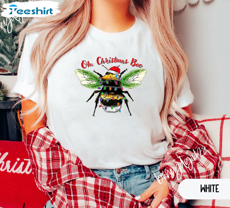 Oh Christmas Bee Shirt, Bee Lover Unisex Hoodie Sweater