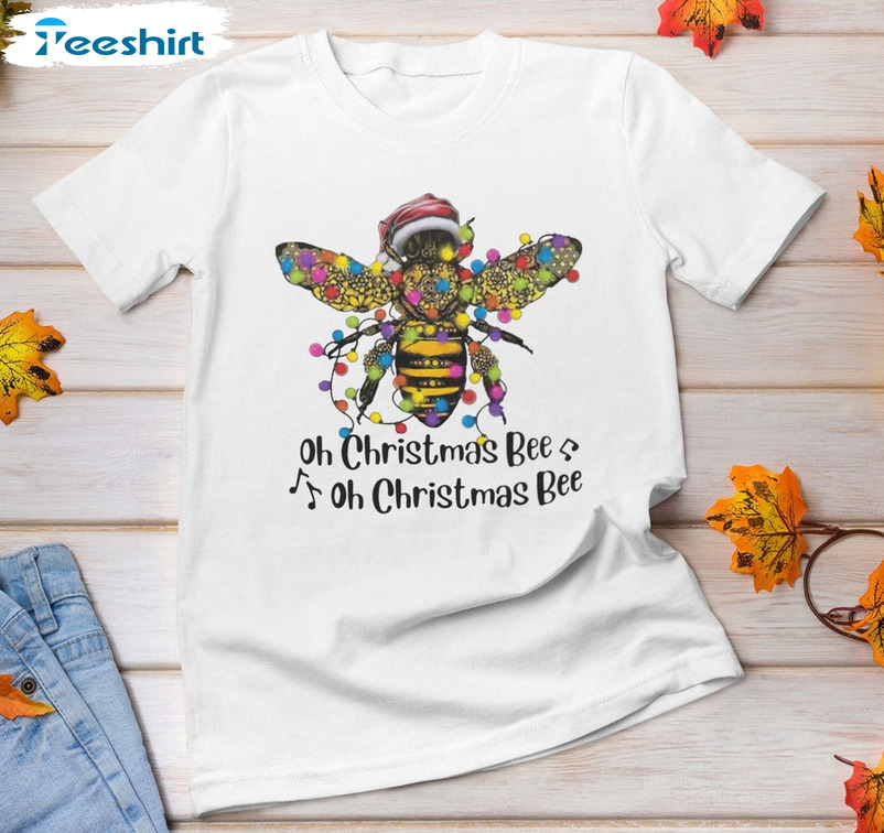 Oh Christmas Bee Shirt, Funny Christmas Sweater Short Sleeve