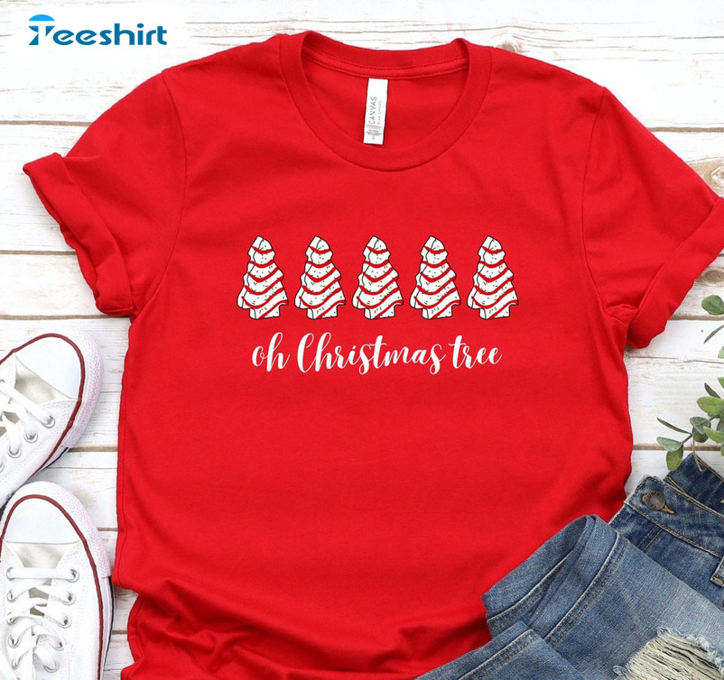 Oh Christmas Tree Shirt, Christmas Tree Cakes Unisex Hoodie Long Sleeve