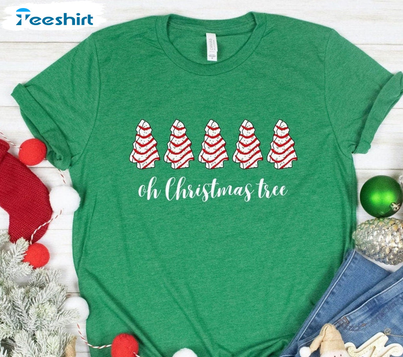 Oh Christmas Tree Shirt, Christmas Tree Cakes Unisex Hoodie Long Sleeve