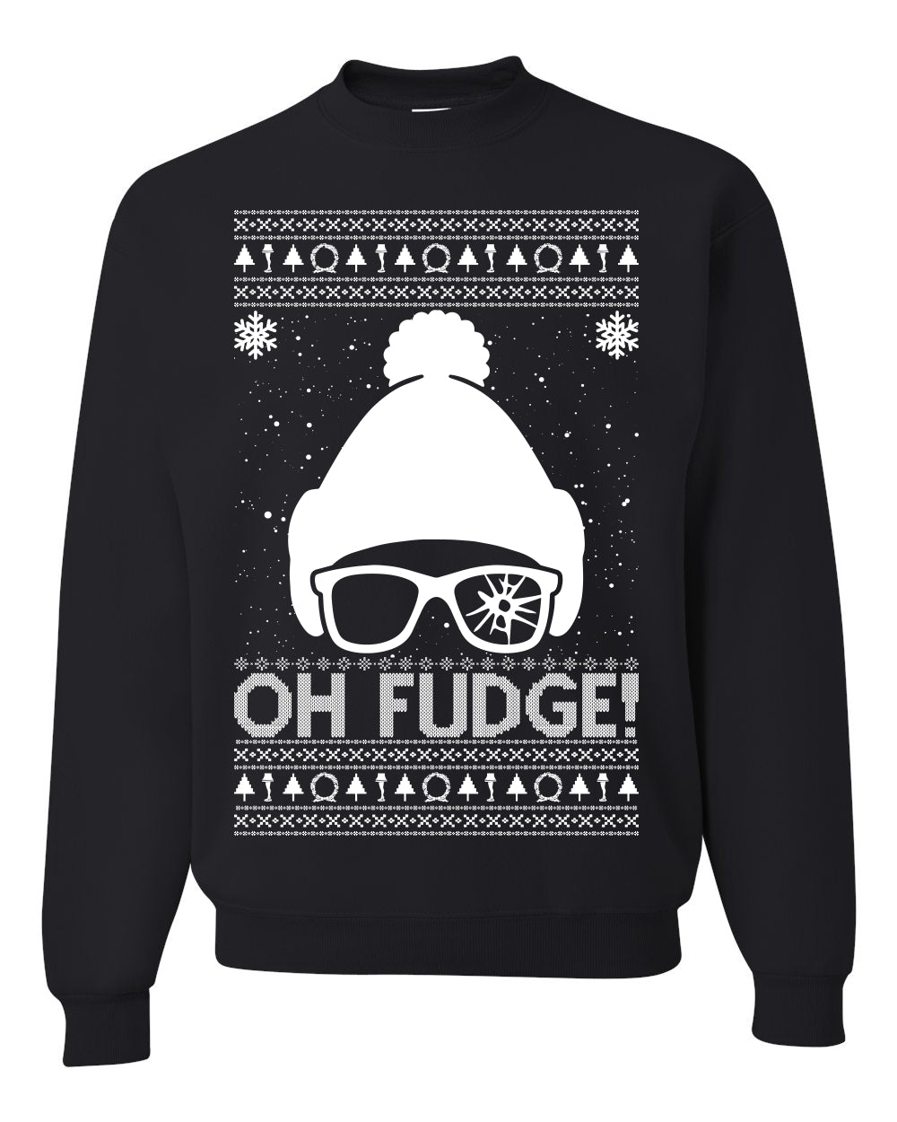 Oh Fudge Funny Movie Meme Ugly Christmas Sweater Unisex Crewneck Graphic Sweatshirt- Best Christmas Gifts 2023