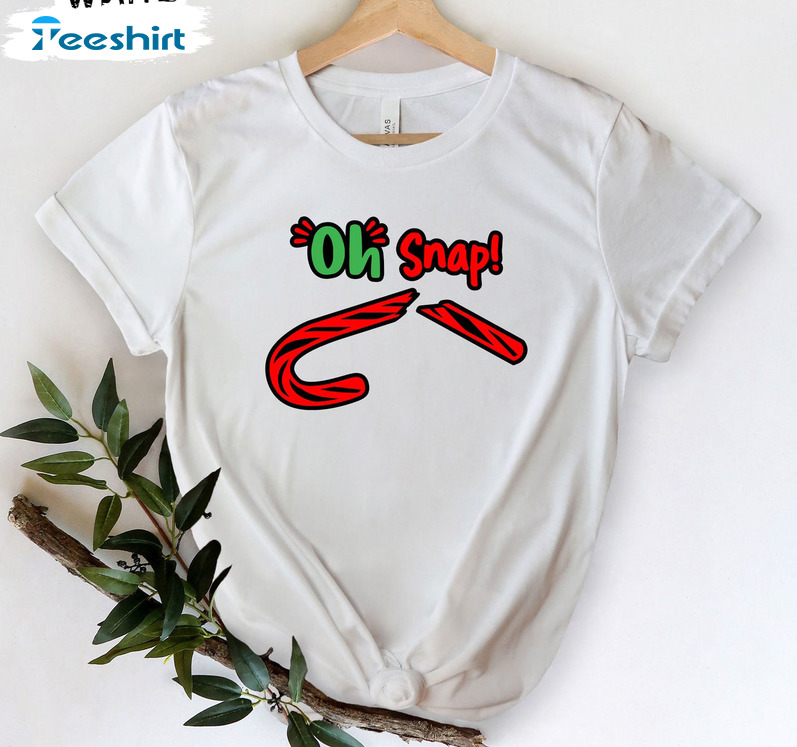 Oh Snap Christmas Shirt, Candy Cane Crewneck Unisex T-shirt