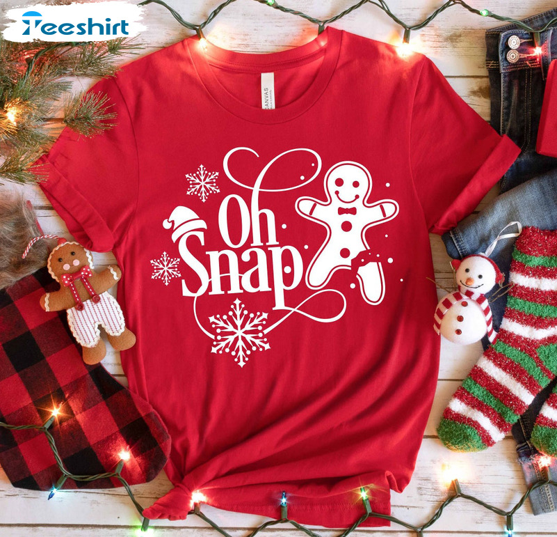 Oh Snap Christmas Shirt, Christmas Snowflake Unisex T-shirt Long Sleeve