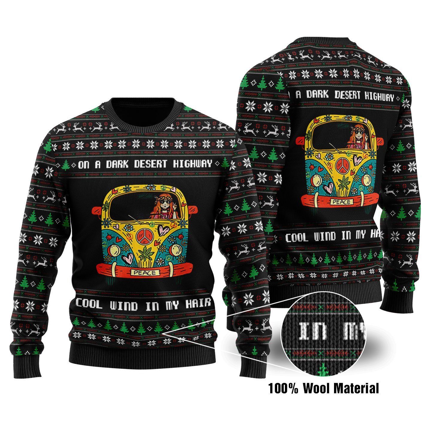 On A Dark Desert Highway Ugly Christmas Sweater | For Men & Women | Adult | US1634- Best Christmas Gifts 2023