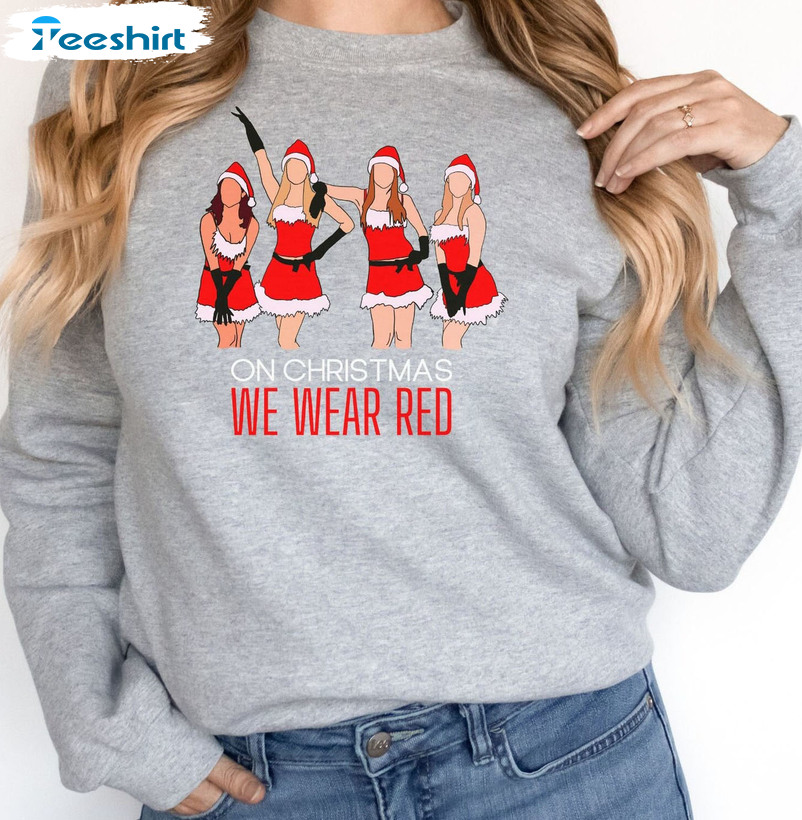 On Holidays We Wear Red Sweatshirt, Christmas Funny Unisex T-shirt Sweater