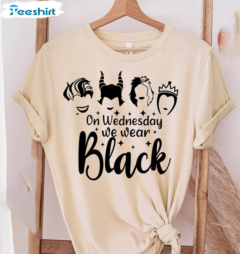 On Wednesday We Wear Black Halloween Shirt, Cute Witch Sweatshirt Unisex Hoodie