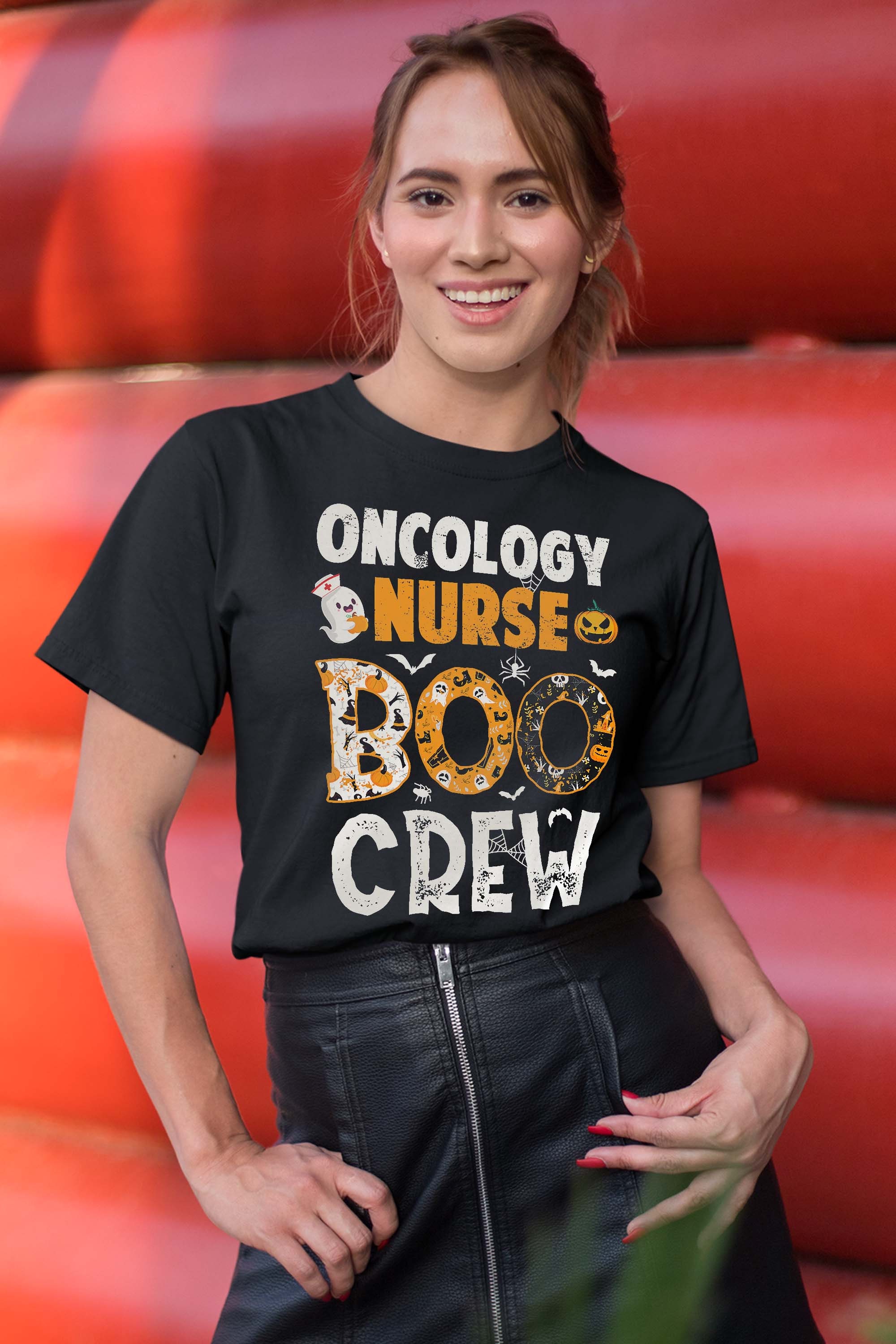 Oncology Nurse Boo Crew Shirt Cute Nurse Halloween Costume T-Shirt