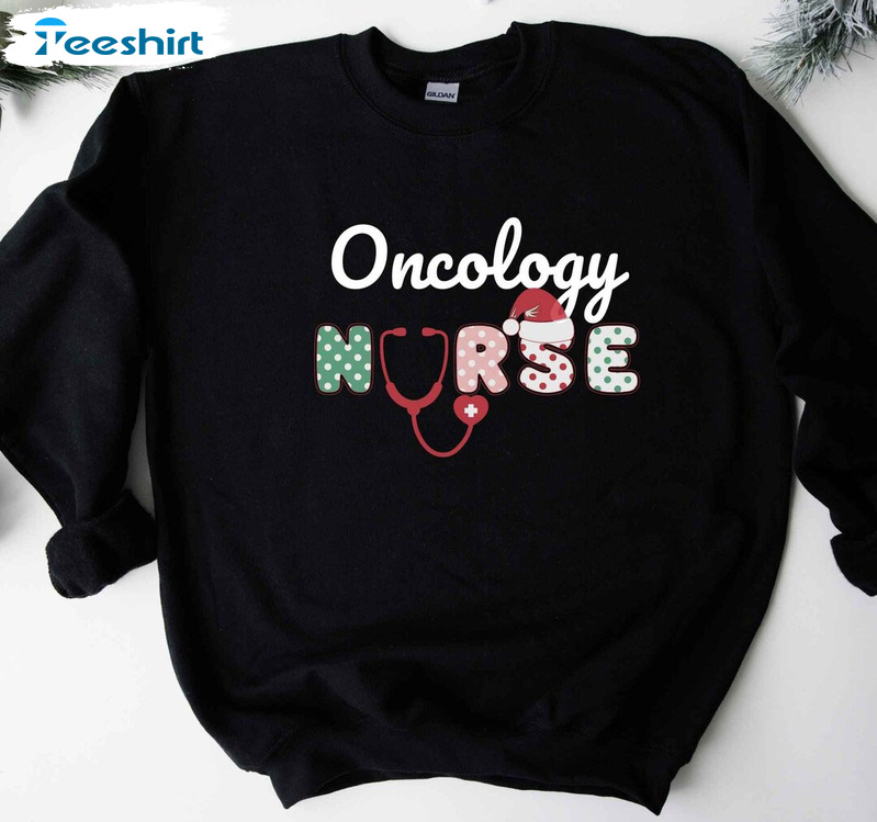 Oncology Nurse Christmas Shirt – Nurse Christmas Crewneck Unisex Hoodie