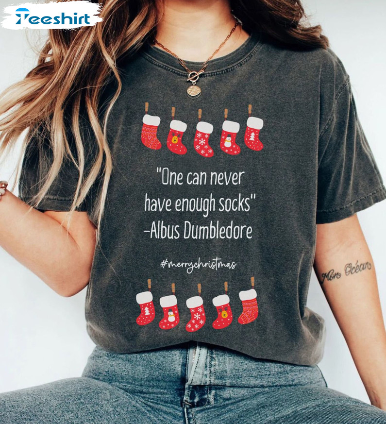 One Can Never Have Enough Socks Christmas Shirt, Harry Potter Short Sleeve Tee Tops