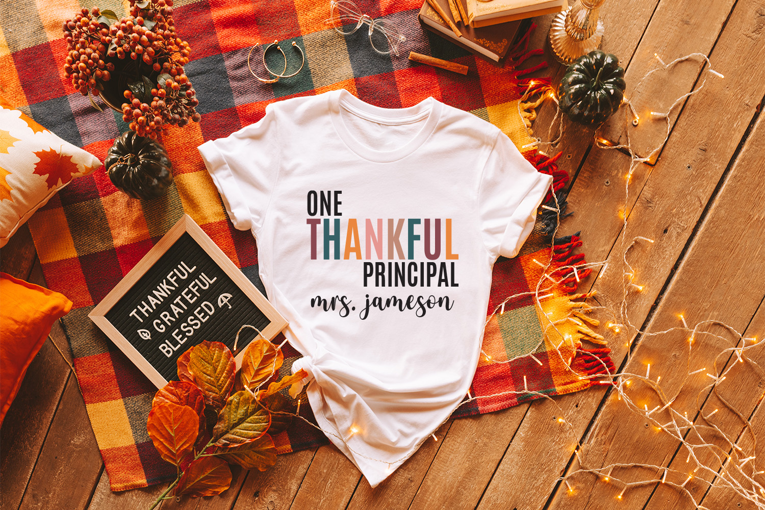 One Thankful Principal | Thanksgiving Teacher Shirts