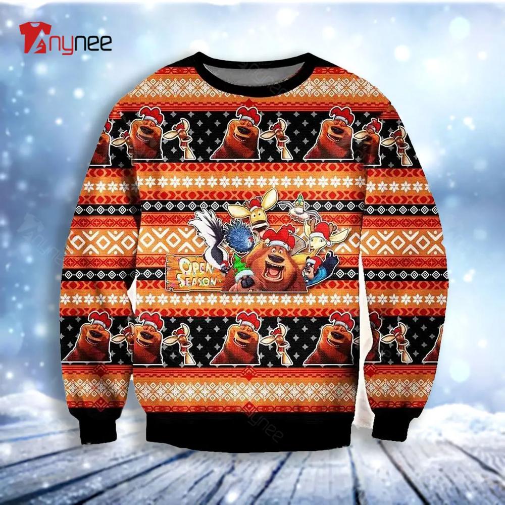 Open Season Ugly Christmas Sweater- Best Christmas Gifts 2023