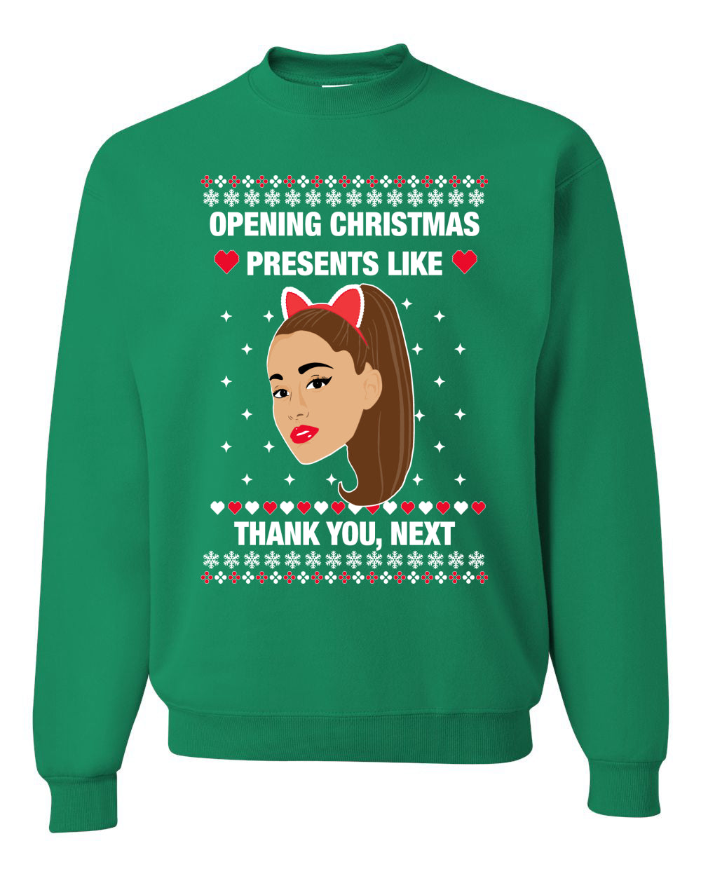 opening christmas presents like thank you, next Christmas Unisex Crewneck Graphic Sweatshirt- Best Christmas Gifts 2023