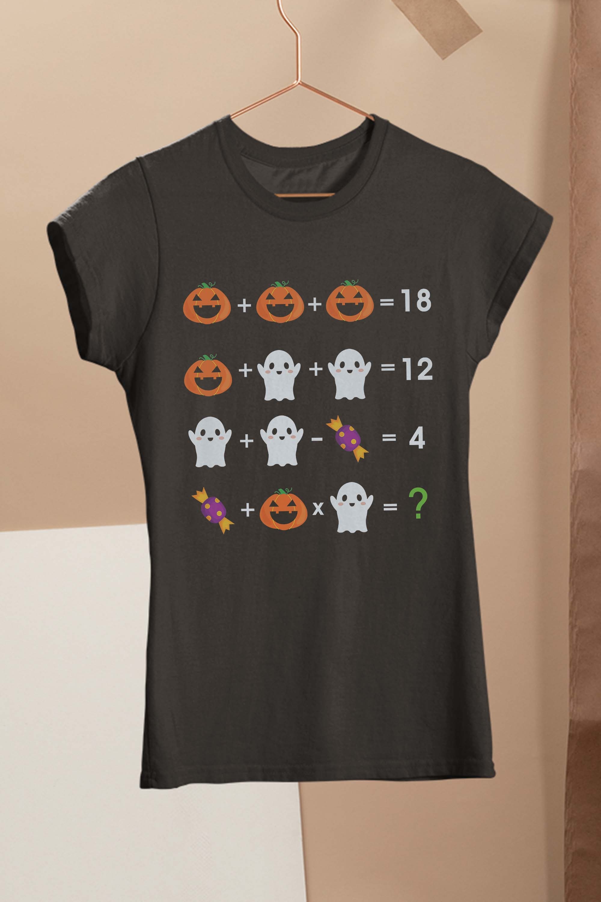 Order of Operations Halloween Quiz Funny Math Teacher T-Shirt