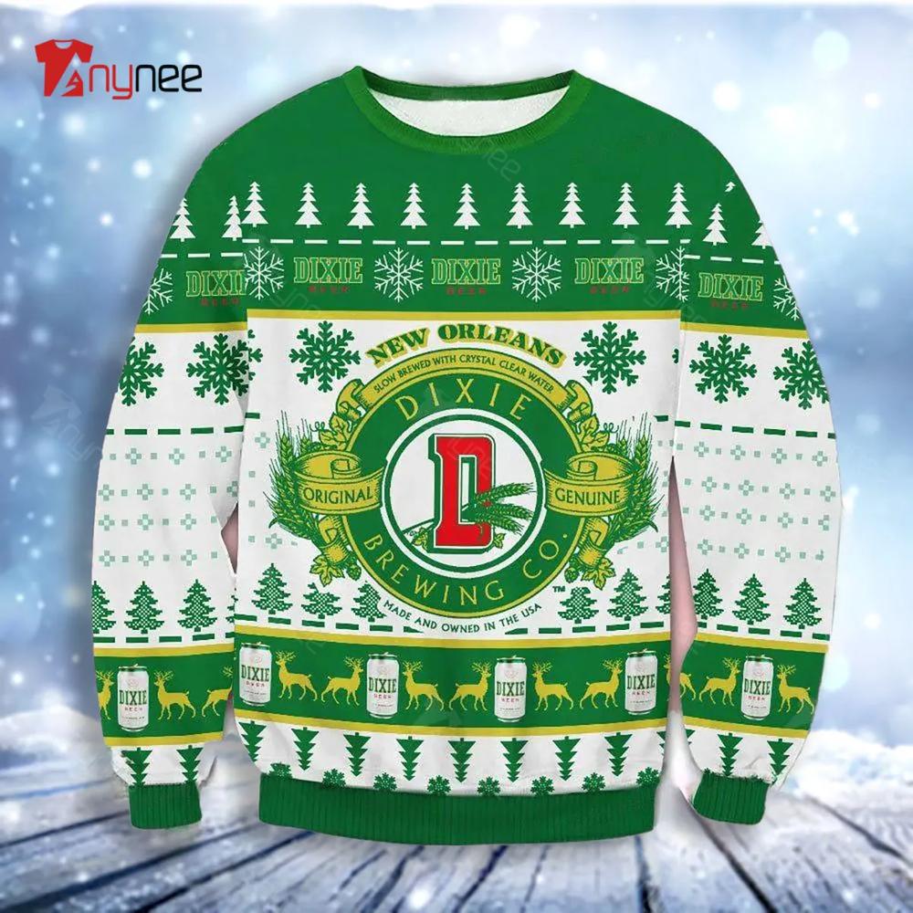 Orleans Dixie Breweing Co Chritsmas Ugly Christmas Sweater- Best Christmas Gifts 2023