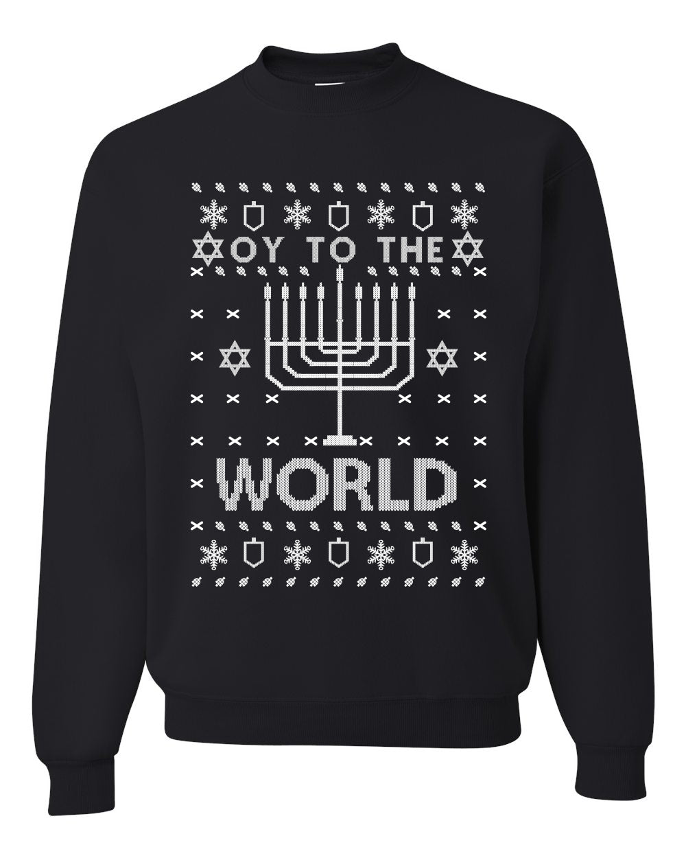 Oy to The World | Jewish Christmas Menorah Merry Ugly Christmas Sweater- Best Christmas Gifts 2023