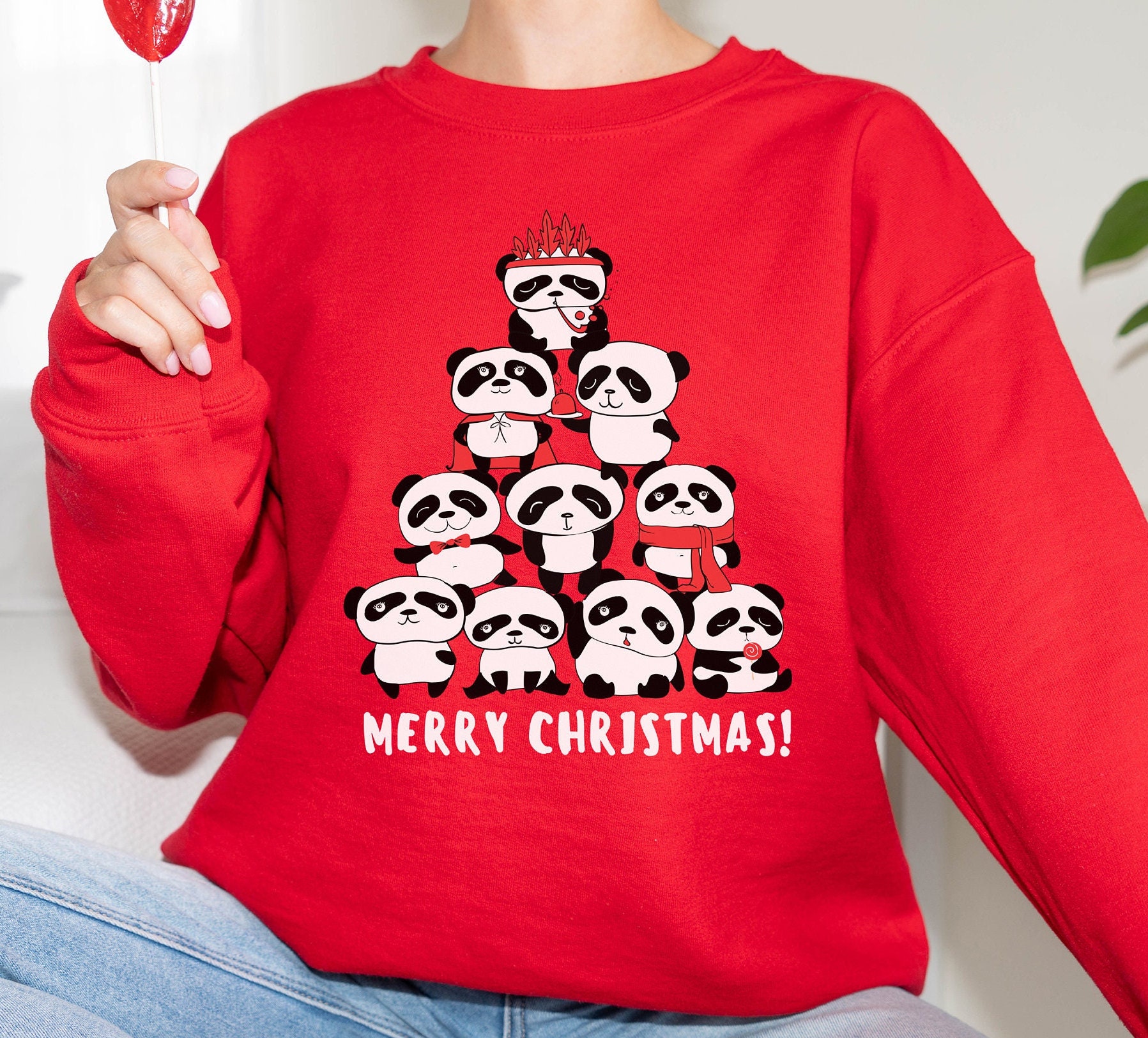 Panda Merry Christmas Sweatshirt