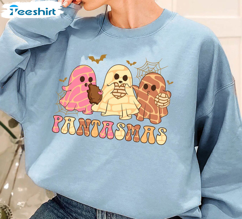 Pantasmas Ghost Cute Shirt, Funny Halloween Crewneck Tee Tops