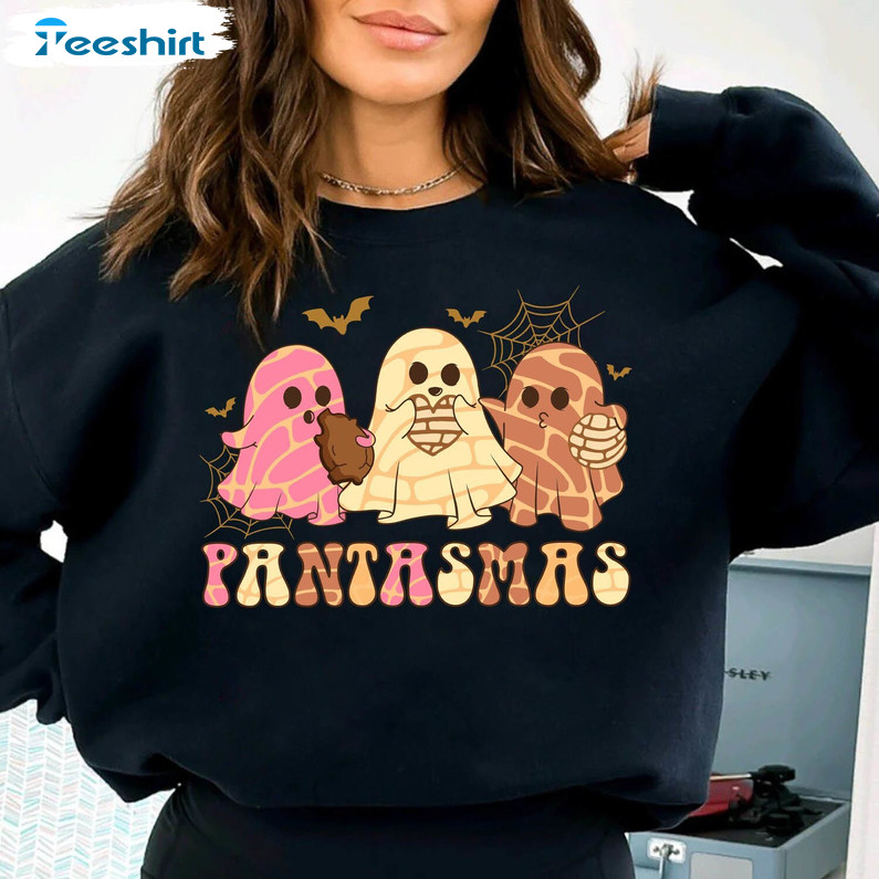 Pantasmas Ghost Cute Shirt, Funny Halloween Crewneck Tee Tops