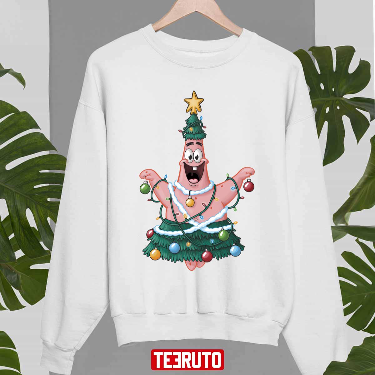 Patrick Star Christmas Tree Halloween Spongebob Unisex Sweatshirt