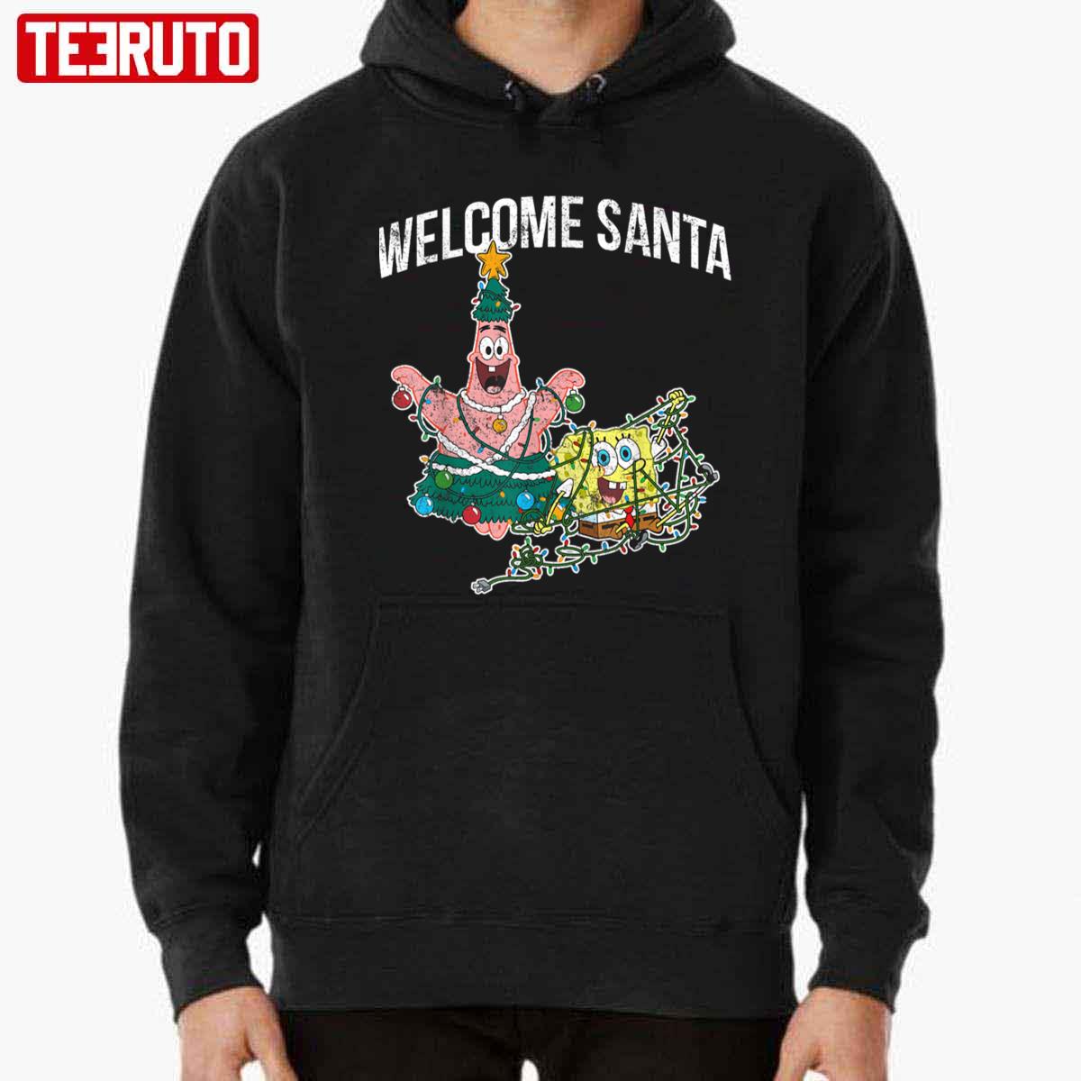 Patrick Star Welcome Santa Christmas Essential Halloween Spongebob Squarepants Unisex T-Shirt