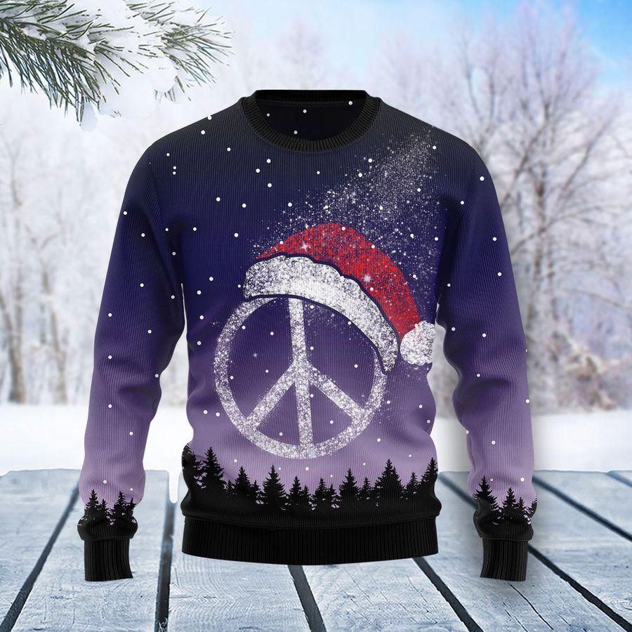 Peace Hippie Ugly Christmas Sweater | For Men & Women | Adult | US1405- Best Christmas Gifts 2023