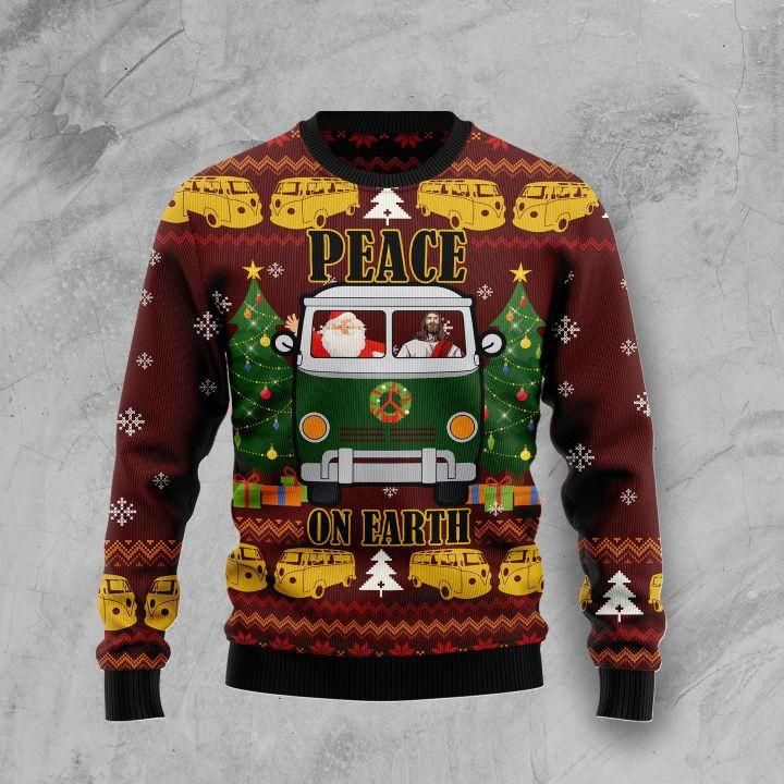 Peace On Earth Ugly Christmas Sweater | For Men & Women | Adult | US1377- Best Christmas Gifts 2023