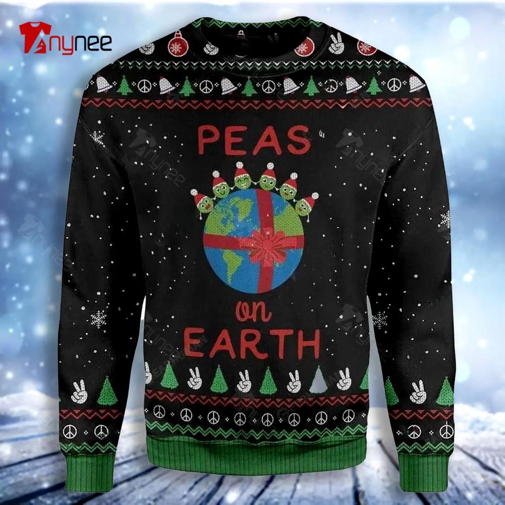 Peas On Earth Ugly Christmas Sweater- Best Christmas Gifts 2023