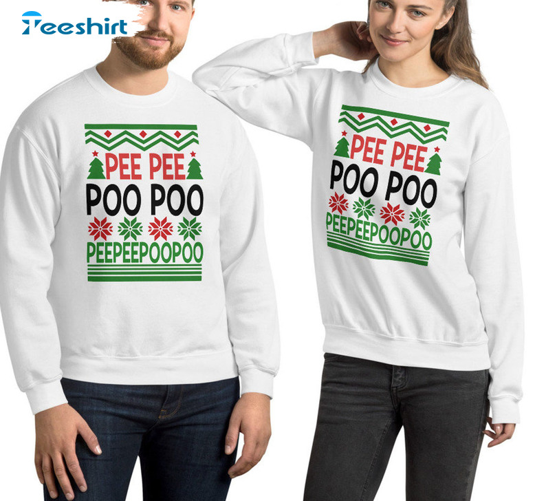 Peepeepoopoo Shirt, Funny Christmas Sweater Short Sleeve