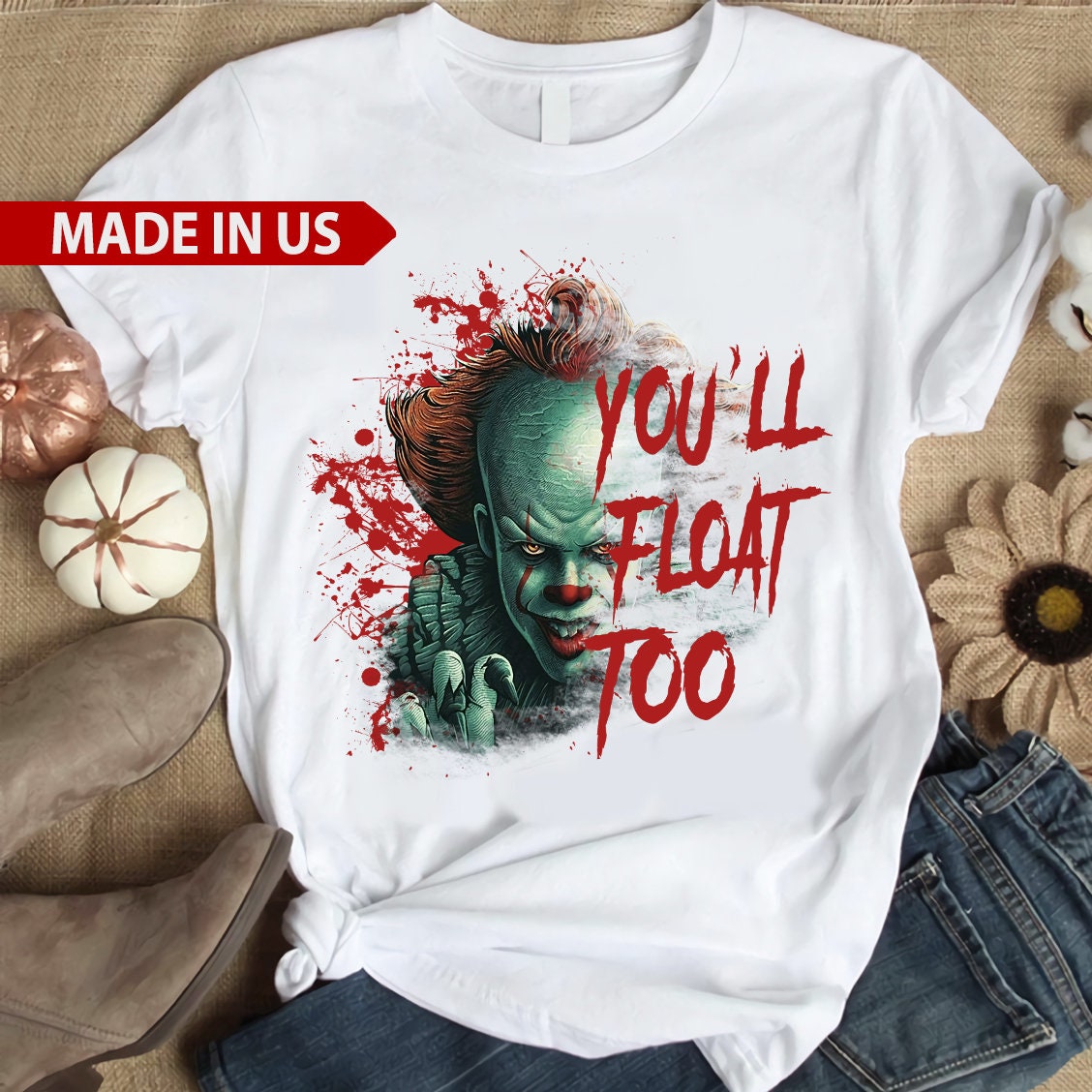 Pennywise Horror You’ll Float Too Halloween T-Shirt