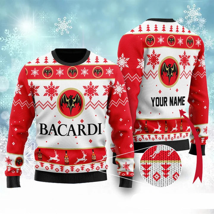 Personalized Bacardi Ugly Sweater- Best Christmas Gifts 2023