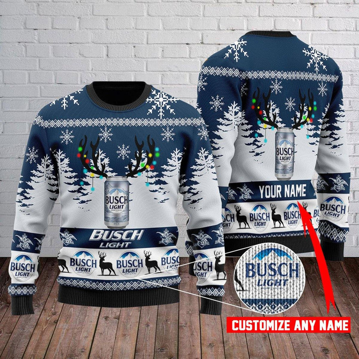 Personalized Busch Light Ugly Christmas Sweater- Best Christmas Gifts 2023