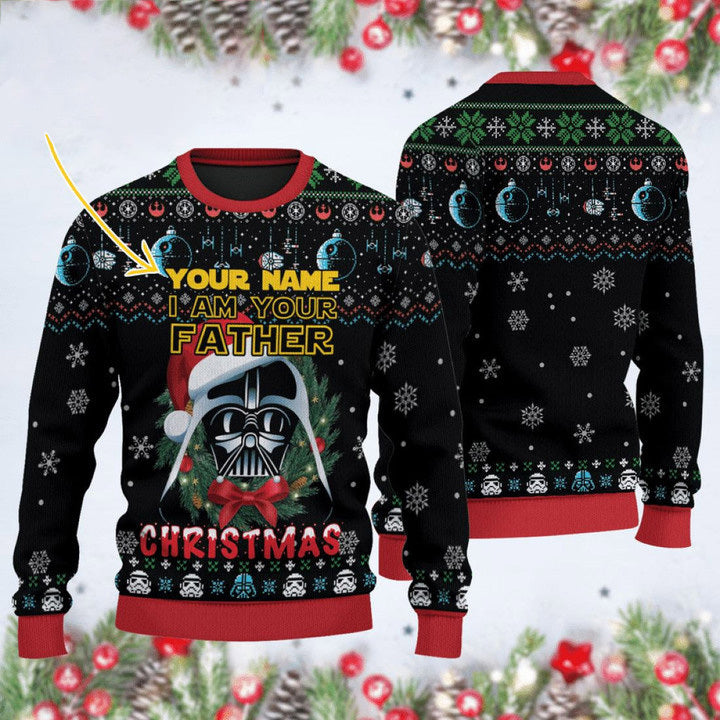 Personalized I’m Your Father Darth Vader Christmas Sweater- Best Christmas Gifts 2023