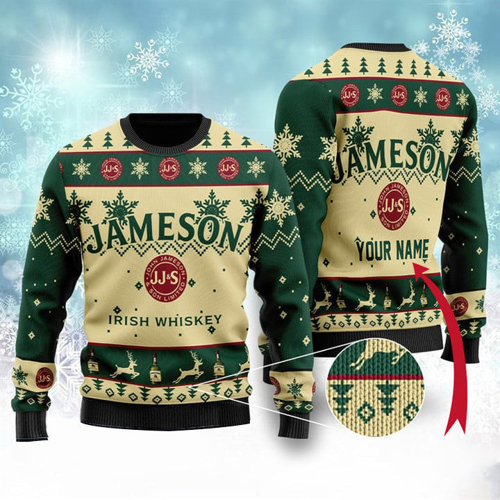 Personalized Jameson Christmas Ugly Sweater- Best Christmas Gifts 2023