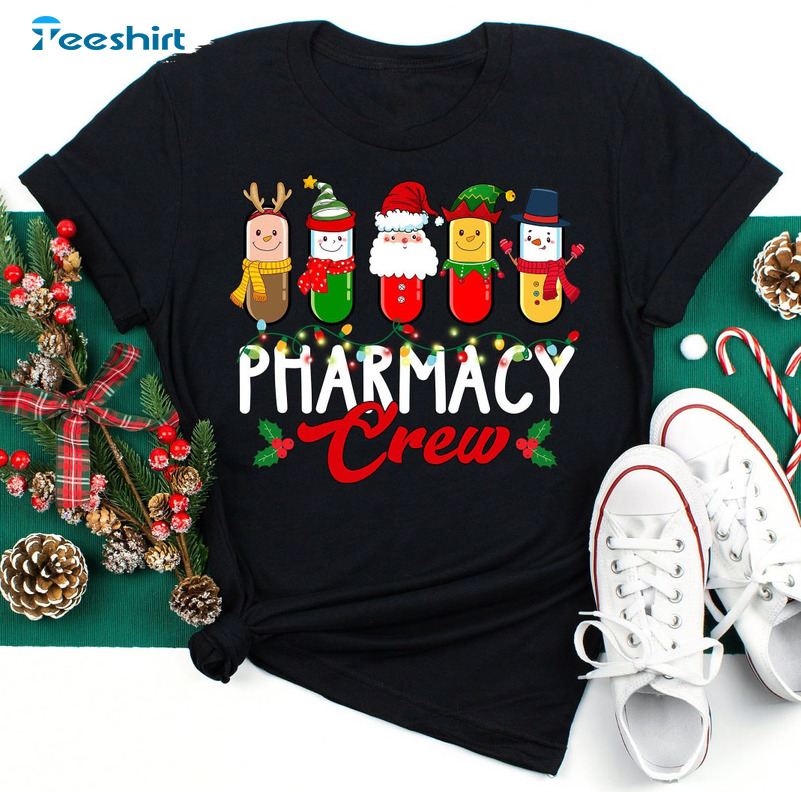 Pharmacy Crew Christmas Shirt, Christmas Party Sweater Short Sleeve