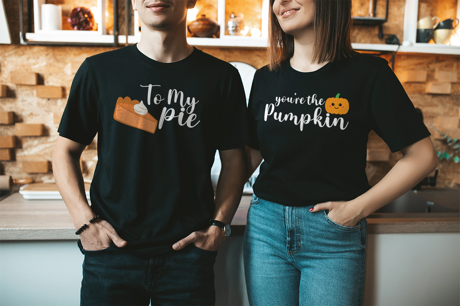 Pie & Pumpkin Thanksgiving Shirts For Cute Couples