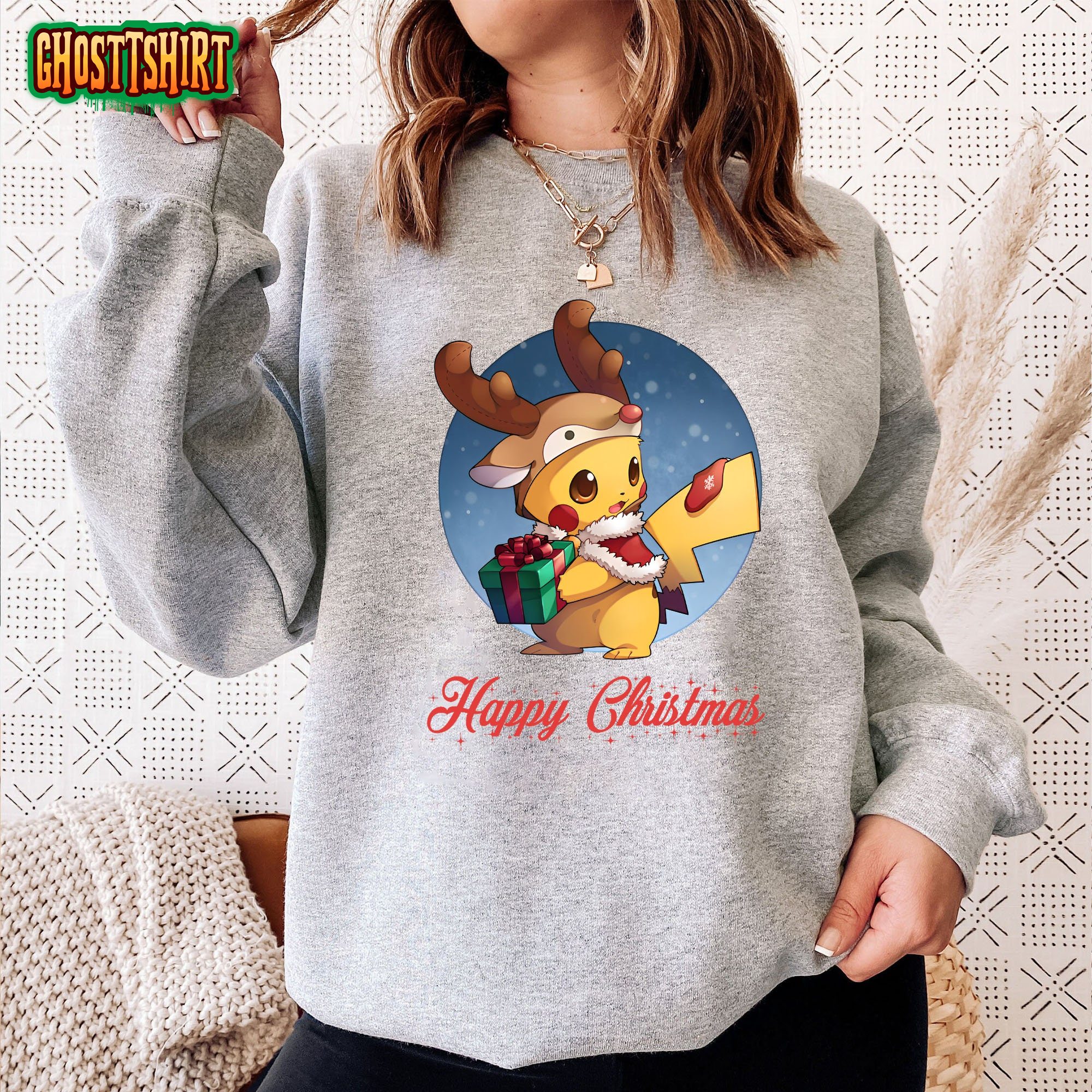 Pikachu Merry Christmas Sweatshirt