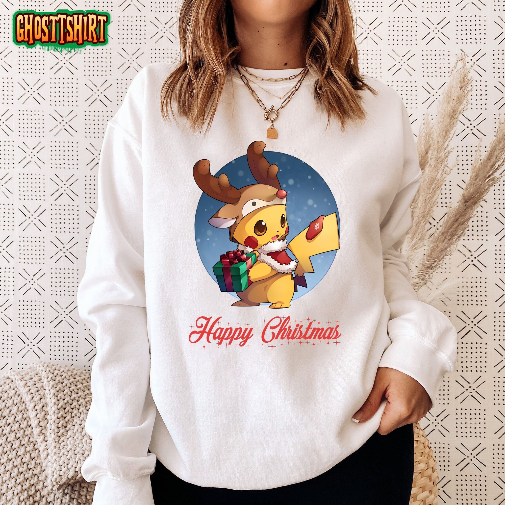 Pikachu Merry Christmas Sweatshirt