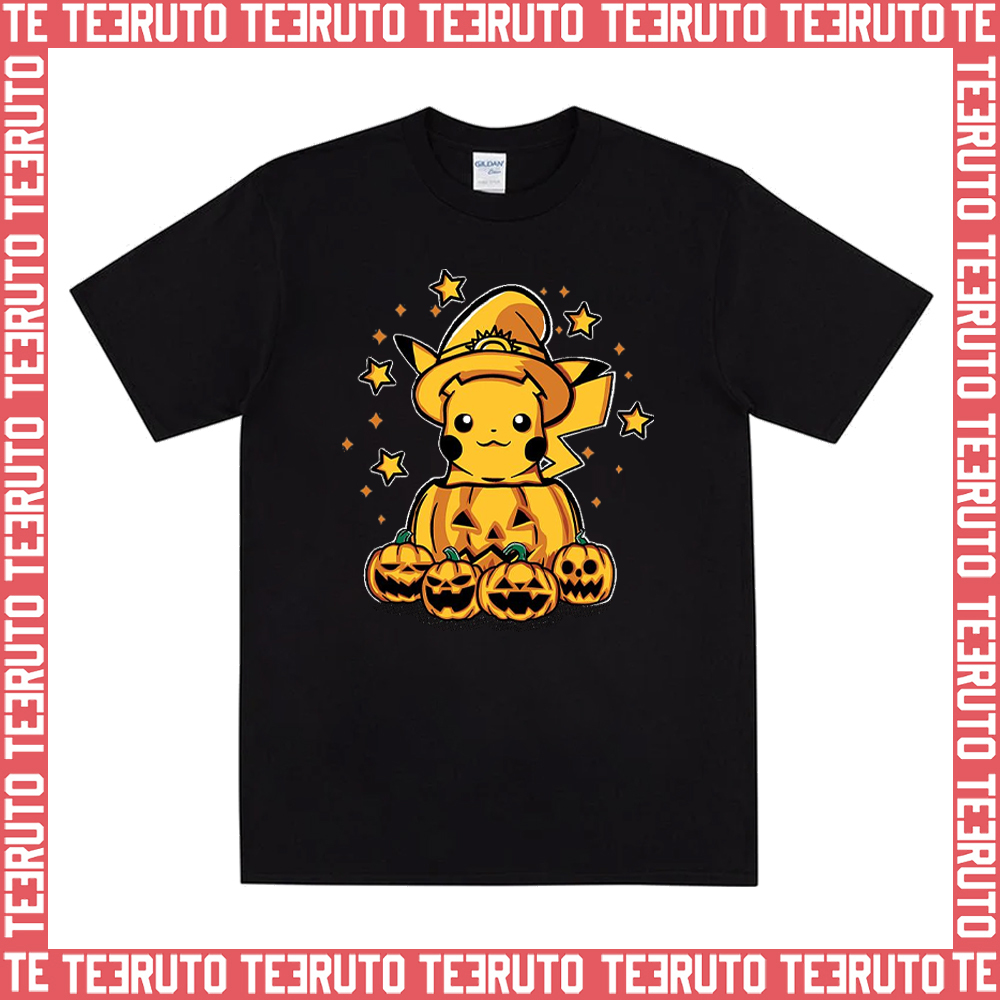 Pikachu Trick Or Treat Pokemon Halloween Design Unisex T-Shirt