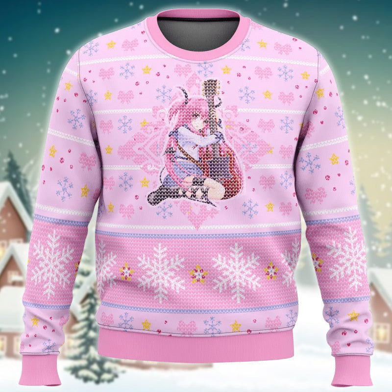 Pink Angel Beats Yui With Guitar Ugly Sweater – Best Christmas Gifts 2023