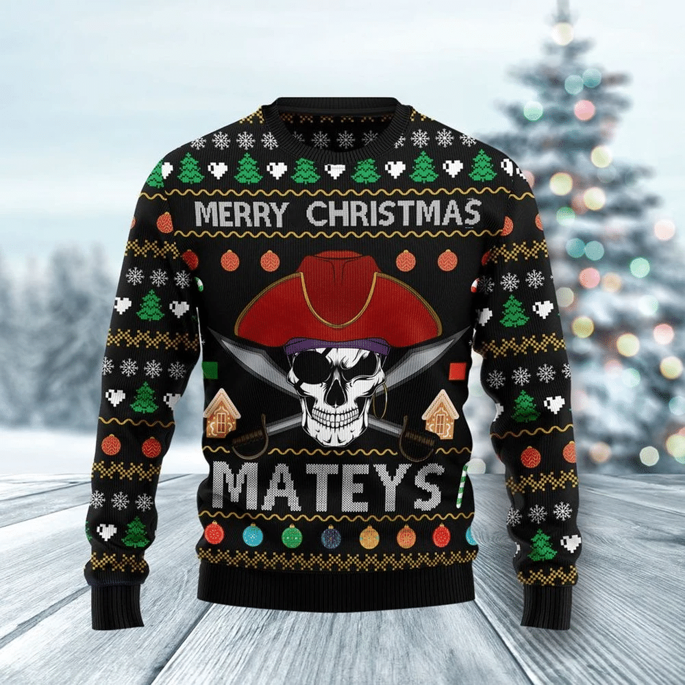 Pirate Skull Ugly Christmas Sweater | For Men & Women | Adult | US1842- Best Christmas Gifts 2023