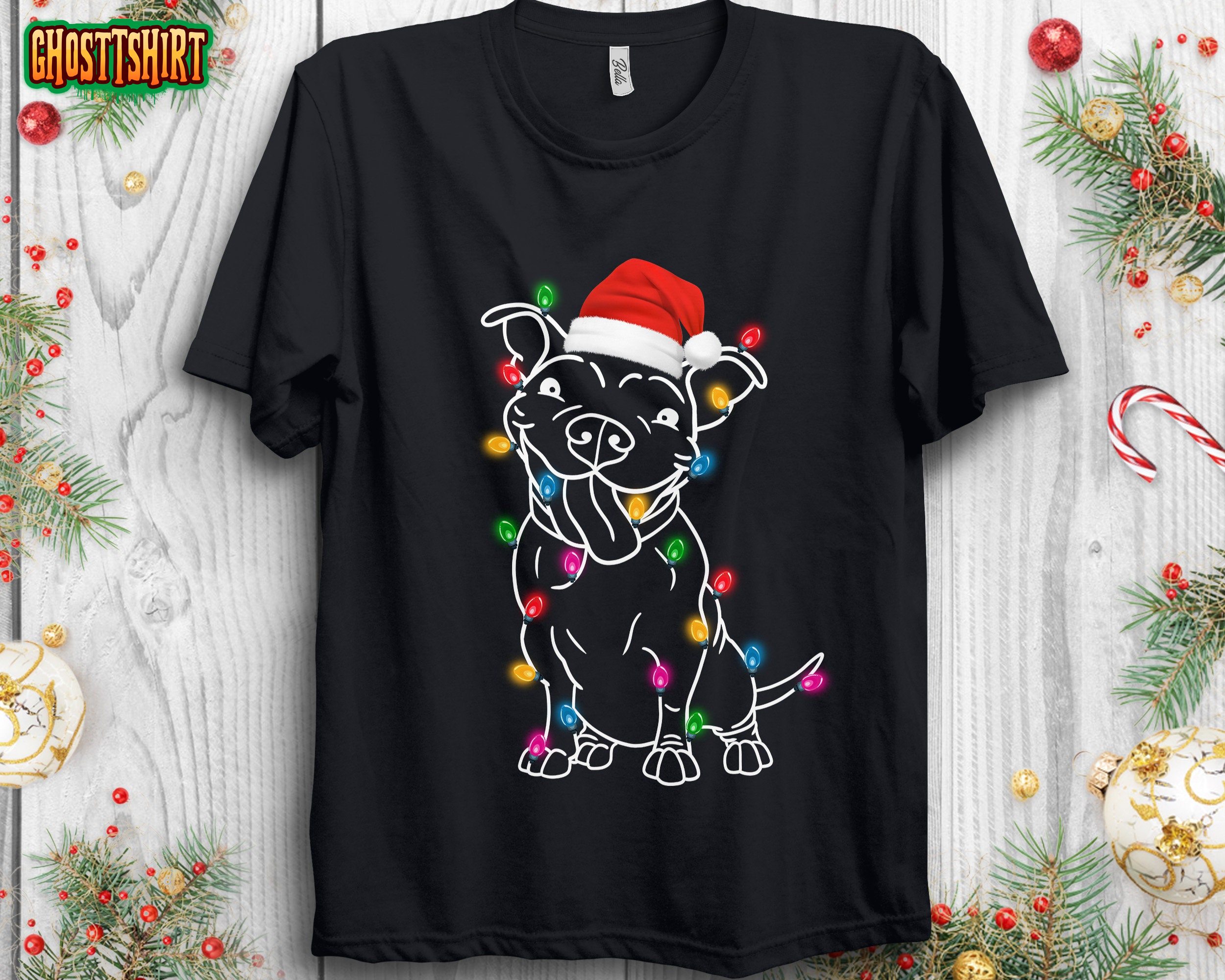 Pitbull Line Christmas Lights Sweatshirt